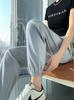 [2506] Pantalones de Tobillo de Secado Rápido Nuevos para Mujer Verano Delgados Cintura Alta Protección Solar Casual Americano Deportivo Haren