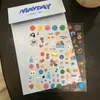 Novos Adesivos de Unha para Fãs do Mayday Graffiti Atacado em Estoque Desenho Animado Maçã Relevo Adesivos para Lente 17 3D