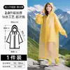 Impermeable Desechable con Ala Grande, Portátil para Senderismo al Aire Libre, Viajes y Trekking, Poncho de Lluvia de Cuerpo Completo para Adultos, Largo y Grueso, con Espacio para Mochila