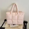 Bolsa de Algodón de Gran Capacidad para Chaqueta Moda Nuevo Estilo Tendencia Bolso de Hombro Único Debajo del Brazo Bolso de Mano Bolso Tote Nube Versátil