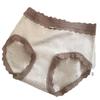Nova calcinha feminina de algodão com fio colorido, virilha longa, cintura média 10A, antibacteriana, estilo francês, renda, virilha de algodão