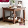 Mesa de Centro Pequeña para Sala de Estar, Mini Mesa Cuadrada de Estilo Antiguo, Mesa de Esquina para Sofá con Patas de Madera Maciza, Mesa Cuadrada para Balcón