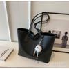 Bolsa de grande capacidade para mulheres 2023 nova moda outono e inverno bolsa de ombro simples textura casual bolsa tote para trabalho e dia a dia