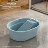Fregadero con tabla de lavar integrada dormitorio estudiantil plástico lavabo grande para ropa hogar engrosado tabla de lavar