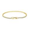 Mecanismo de Cierre Cadena Pulsera de Plata S925 Fila Única Circonita Diamante Artificial Pulsera Venta Directa de Fábrica