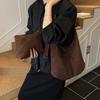 Bolso de Gamuza para Mujer Gran Capacidad 2025 Nuevo Otoño e Invierno Casual Bolso de Hombro Axila Bolso Tote de Alta Gama para Viajes Diarios