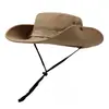 Sombrero de Senderismo para Exteriores Color Camello Secado Rápido Visera Sombrero de Pescador para Hombres y Mujeres con Ala Ancha Sombrero de Sol para Senderismo Sombrero de Sol Anti-UV