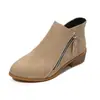 Botines Amazon de Punta con Cremallera Lateral y Tacón Medio 2026 Otoño Nuevos con Tacón Grueso Tallas Grandes Estilo Británico Botas Martin para Mujer