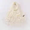 Outono e inverno uma variedade de cachecol de cashmere liso feminino monocromático grosso quente franja xale cachecol cachecol vermelho geração