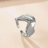 Anillo Nuevo de Acero Inoxidable Transfronterizo, Anillo Abierto Irregular Microincrustado con Diamantes, Joyería de Acero de Titanio Chapada en Oro de 18K Estilo Frío Fábrica