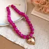 Collar de doble capa con cuentas acrílicas transfronterizo europeo y americano, cadena para la clavícula de lujo ligero de alta gama, joyería de estilo étnico vintage al por mayor