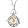 Pendente Vazado Flor Gota Mexicana Aromaterapia Corrente de Aço Titânio Diamante Difusor de Óleo Essencial Colar para Mulheres