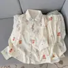Nuevo conjunto de pijama cárdigan con cuello de muñeca y estampado de nubes, manga larga, pantalón largo, simple, sexy y dulce, ropa de estar suave