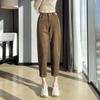 Pantalones vaqueros de imitación de corte recto de edición estrecha de color caqui, nuevos pantalones rectos casuales ajustados de cintura alta de primavera y verano, pantalones Harlan de tubo ahumado