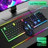 Fábrica transfronteiriça em estoque atacado com fio luminoso teclado mouse terno usb backlight sensação mecânica teclado mouse terno