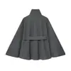 Ropa de Mujer Transfronteriza al Por Mayor Estilo Europeo y Americano Otoño e Invierno 2025 Nueva Moda Casual Cuello Alto Manga Murciélago Chaqueta de Lana
