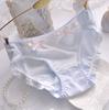 Estilo japonês estilo fresco babados princesa algodão puro algodão colorido triângulo menina bonito bordado senhoras roupa interior