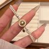 Pulsera Brújula Estrella de Perlas Shijia - Lujo Ligero, Exquisita, De Alto Valor, Moderna, Versátil para el Uso Diario, Pulsera de Joyería para Viajes al Trabajo