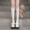 Calcetines de tiras cruzadas para mujer, hasta media pantorrilla, de verano, de encaje fino, estilo japonés, con puntera larga y malla