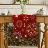 Corredor de Mesa de Natal Novo Transfronteiriço Linho Criativo Estampado Boneco de Neve e Papai Noel Jogo Americano Atmosfera Decorações de Mesa de Natal