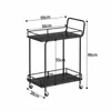 Carrito de Almacenamiento Móvil Carrito para Bebidas de Hotel Dorado Carrito de Comedor de Hierro Forjado Multicapa Carrito para Servicio de Comida de Restaurante