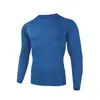 Camisetas de Manga Longa Protetoras do Sol de Secagem Rápida para Homens Verão Corrida Treinamento Calças de Compressão Yoga Tubarão Roupas Esportivas Fitness