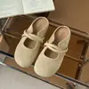 Zapatos Versátiles Nuevos de Superficie Suave para Verano 2026, Mocasines Cerrados para Mujer, Sandalias de Moda para Exteriores, Gamuza Simple