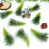 10cm Galhos Artificiais de Plástico com Agulhas de Pinheiro Verdes Decoração de Casamento Festa em Casa Árvore de Natal DIY Acessórios de Artesanato