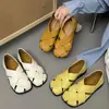 Sandalias cerradas tejidas de fondo plano para mujer, estilo romano, slip-on con tiras cruzadas, zapatos casuales cómodos y transpirables, sandalias romanas para mujer