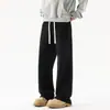 Pantalones Casuales Pesados de Jacquard Espiga de Trigo para Hombre, Colección Otoño/Invierno 2026, Diseño de Color Sólido, Corte Holgado, Tallas Grandes para Adolescentes