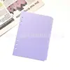 Páginas Divisoras de Colores A5A6A7 en Stock Fabricante Cuaderno PP Desmontable Clasificación y Organización Divisores para Carpeta de 6 Agujeros