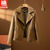Ropa de mujer de estilo europeo y americano transfronteriza, nuevo traje de otoño 2026 con solapa y chaqueta de piel de oveja, top de talla grande
