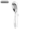 Juego de Cucharas Planas de Acero Inoxidable 316L para Uso Doméstico y Comercial, Cuchara para Comer de Restaurante, Cuchara de Sopa Engrosada, Diseño Moderno y Sencillo