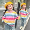 Ropa para Niñas Sudadera Primavera y Otoño 2024 Nuevo Estilo Bebé Niña Otoño Ropa Infantil Estilo Occidental Otoño Top Delgado