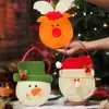 Bolsa de Regalo Navideño Bolsa de Manzana Bolsa de Regalo Navideño Cepillado Caramelo Decoración Suministros Anciano Muñeco de Nieve Ciervo Cordón