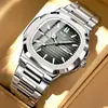 Reloj para Hombre Marca Daiyang Nuevo Impermeable Luminoso Doble Calendario Ultra-Delgado de Cuarzo Correa de Acero