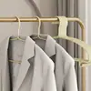 Cabideiro estendido de alta resistência, antiderrapante e sem marcas para adultos e crianças, adequado para uso doméstico, com suporte para ombros para pendurar roupas