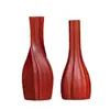 Palo de Rosa Africano Sándalo de Sangre Madera Maciza Tallado Florero Arreglo Floral Estilo Chino Habitación de Té Escritorio Estudio Decoración Adorno