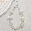 Cadena para teléfono móvil con cuentas de color macarrón de primavera, llavero pintado a mano, accesorios para bolsos, adornos colgantes, cadena en vivo.