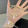 Pulseira Colorida de Corda da Moda com Design de Lua e Estrela de Cinco Pontas para o Festival do Barco-Dragão, Pulseira Versátil de Presente de Nicho