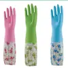 Casa Búho Limpieza Guante de Mano para Lavar Platos Extendido Guantes Gruesos de Terciopelo Impermeables y Duraderos Guantes para Lavandería