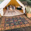 Alfombra para Sala de Estar de Imitación Cachemir Persa para Exteriores e Interiores, Resistente a Manchas, Alfombra Refrigerante de Cobertura Total para Sala de Estar del Hogar