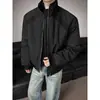 Nueva Chaqueta Cardigan Abrigo Funcional Desestructurado de Patchwork con Cuello Alto de Calle Alta Americana para Hombre y Mujer, Holgada y Versátil