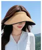 Sombrero Gorra Protector Solar para Mujer, Primavera y Verano, Ala Ancha, Transpirable, Plegable, Sencillo, Versátil, Hace que la Cara se Vea Más Pequeña, Estilo Vacacional