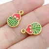 Colgante pequeño de calabaza de la fortuna esmaltada en oro tradicional estilo chino para la riqueza y la prosperidad, accesorios de joyería para pendientes y collares DIY