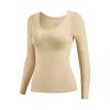 Ropa Ultradelgada para Embellecer la Piel con Copas, Conjunto de Ropa Interior Térmica de Alta Elasticidad Todo en Uno para Otoño e Invierno para Mujer