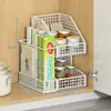 Caja de almacenamiento para colgar en la pared para el interior de las puertas de los gabinetes de la cocina, solución de almacenamiento sin taladro, estante de almacenamiento para film transparente para puertas de gabinetes y refrigerador