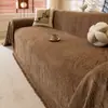 Manta de Sofá Estilo Retro de Pelo de Camello para Todas las Estaciones, Cojín Antideslizante para Asiento, Resistente a Arañazos de Gato, Funda de Sofá de una Pieza con Borlas