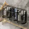 Suporte de Pente para Banheiro, Rack Multifuncional de Parede para Escova de Dentes e Pasta de Dente, Organizador de Armazenamento de Parede para Banheiro