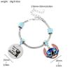 Pulsera de Acero Inoxidable con Grabado Láser de Dibujos Animados de Stitch y Estrellas para Bebé